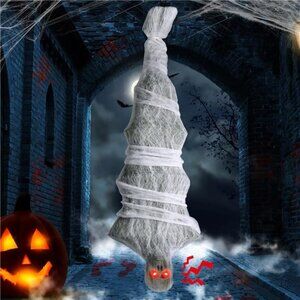 72 Inch Halloween Decorations Cocoon Corpse, Scary Hanging Cocoon Corpse Props